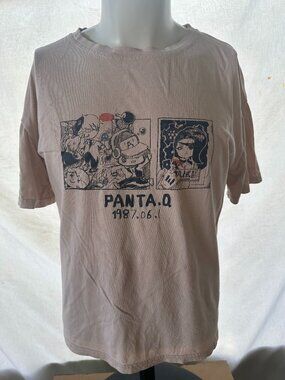 Vintage Panta Q T-shirt 1987 Event T Shirt Size Medium Anime Cartoon Cotton